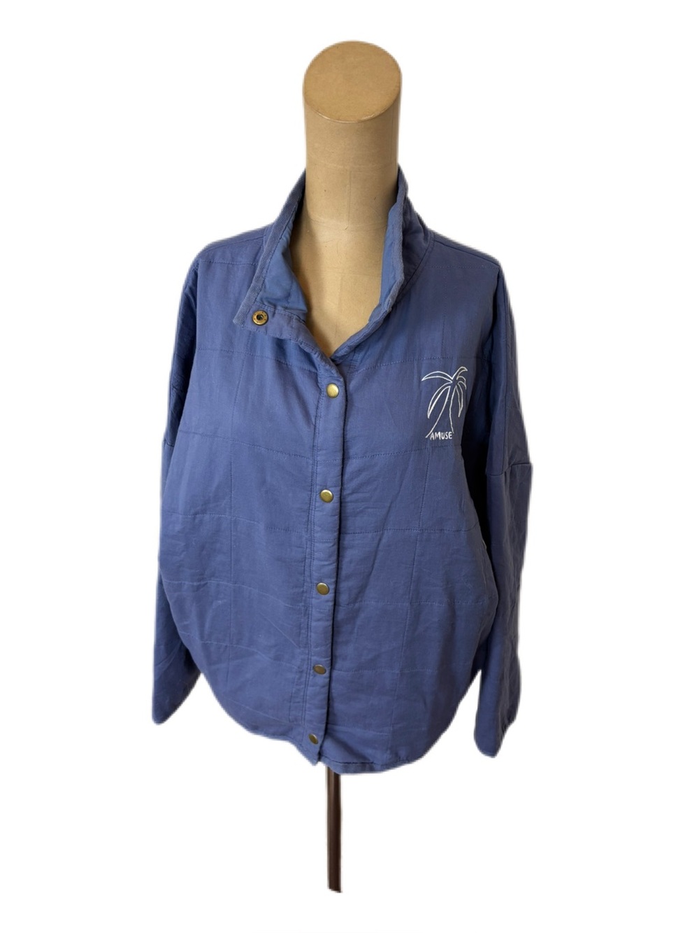 NWT! Amuse Society Sea Breeze quilted jacket Blue Size S/M